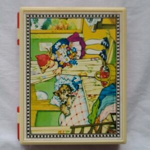 Vintage Hermann Eichhorn Wooden Fairy Tales Puzzle Blocks in Plastic Case